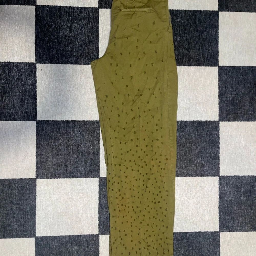 Textured baggy green pants - Picture 2 of 3